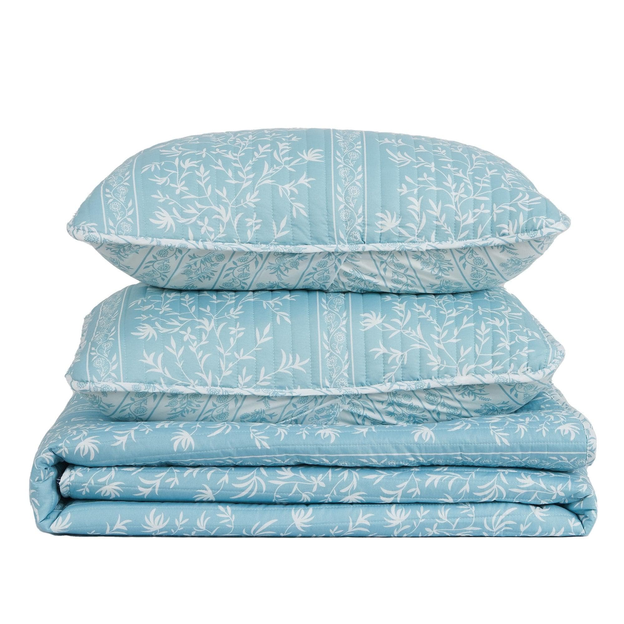 Blue Floral Quilt Set - Senna Collection