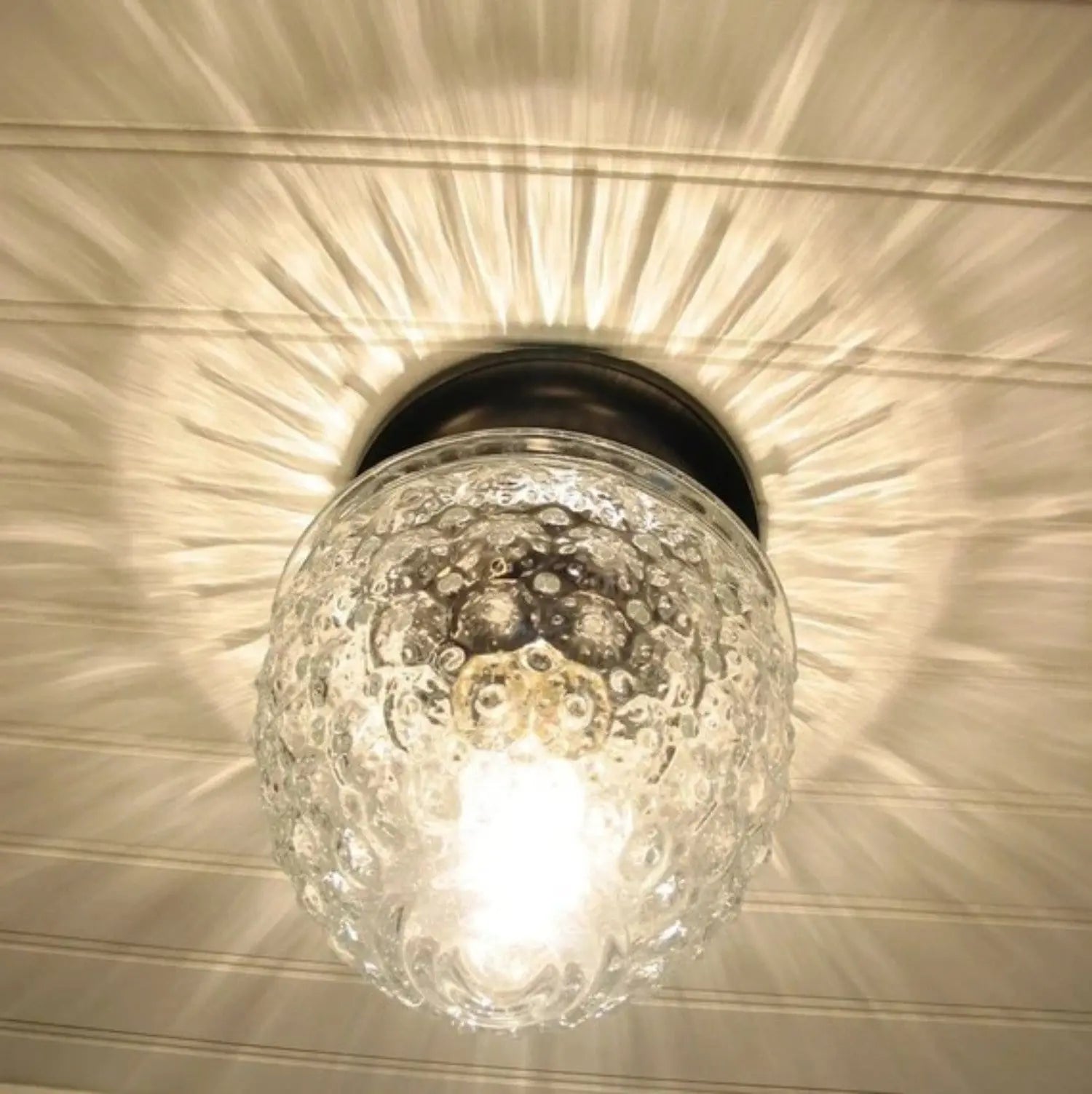 Antique Acorn Glass Flush Mount Ceiling Light | 5"