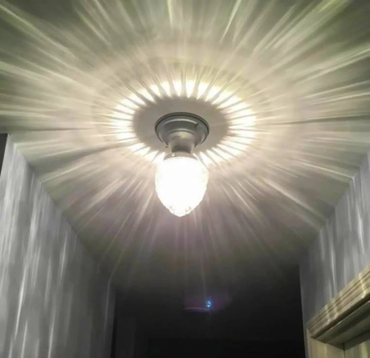 Antique Acorn Glass Flush Mount Ceiling Light | 5"